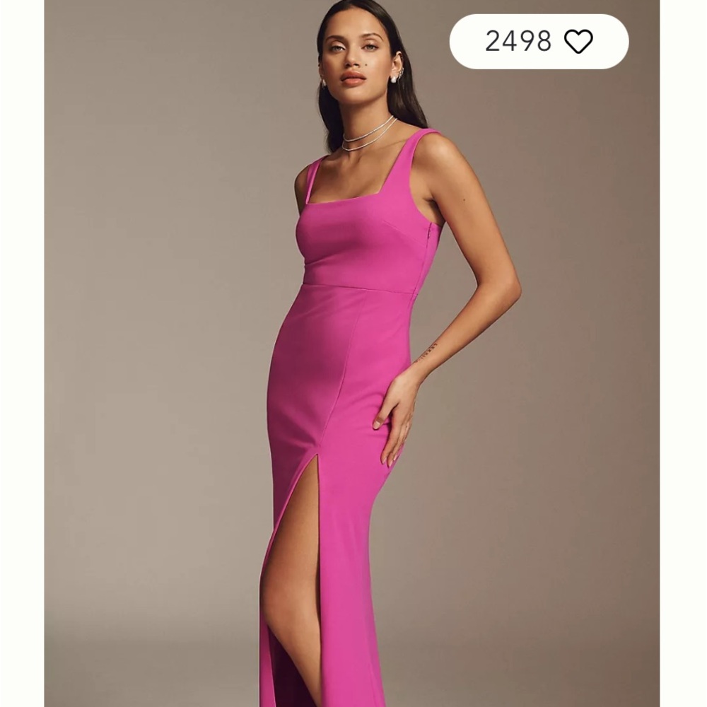 BHLDN Blake Square Neck Stretch Crepe Gown XS